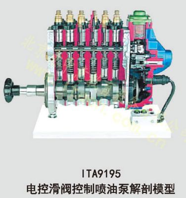 电控滑阀控制喷油泵解剖模型